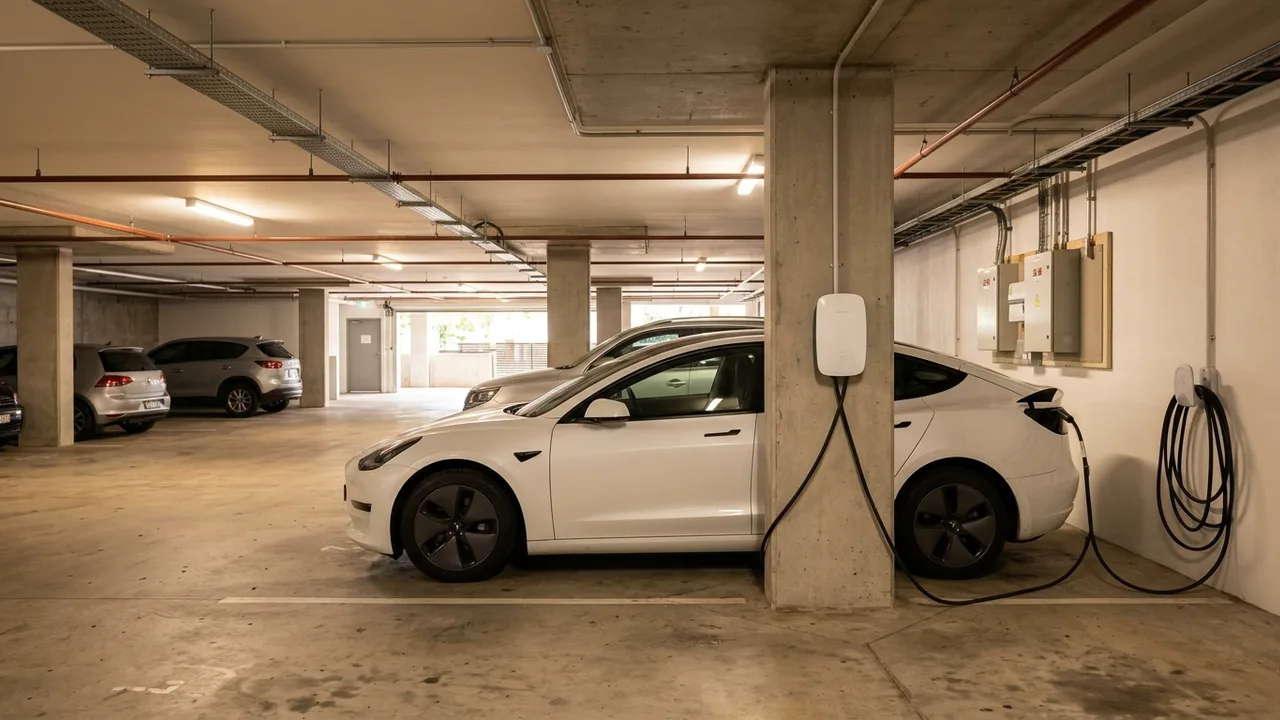 Brisbane ev charger installation context shot for "How Do You Get Strata Approval for an EV Charger in a Brisbane Apartment?"