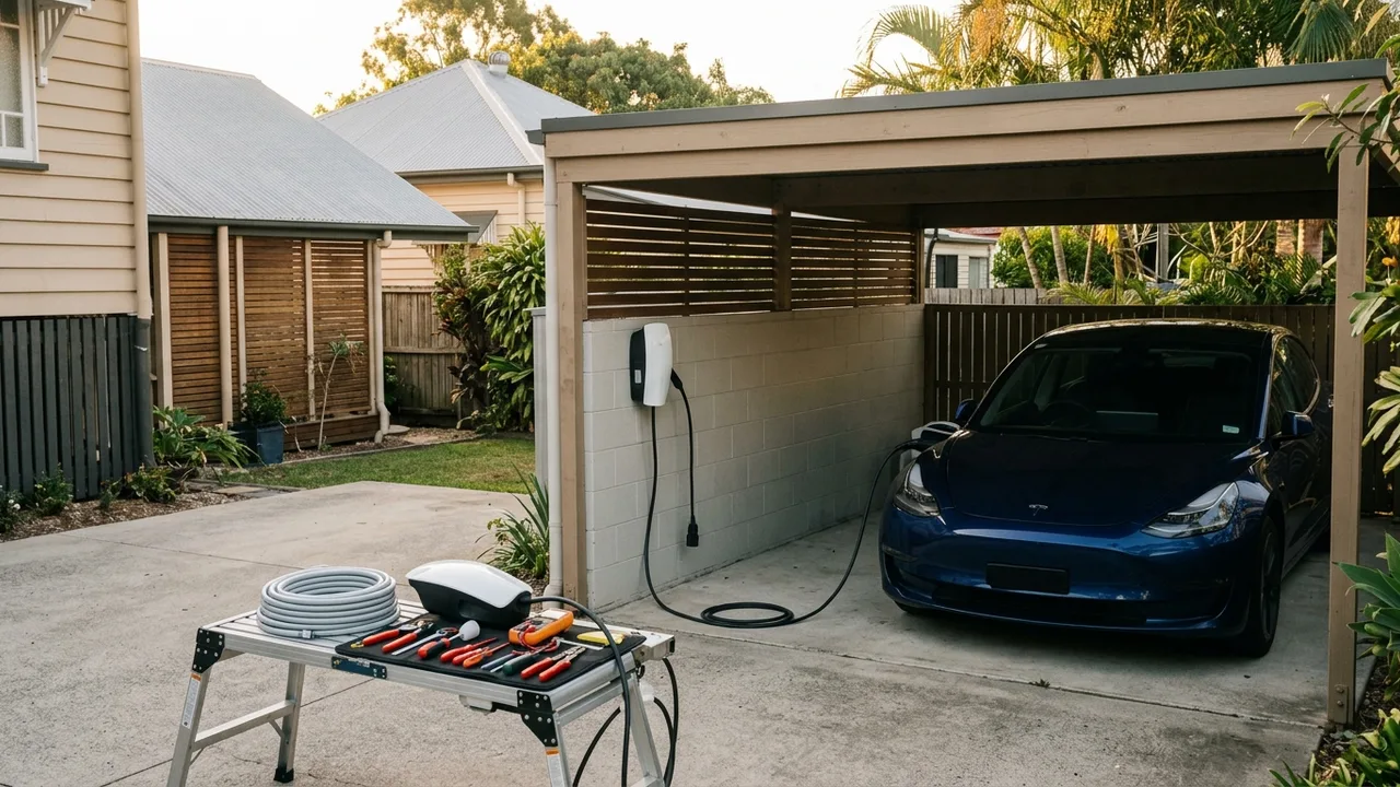 Brisbane ev charger installation context shot for "Is There a Best Time of Year to Get an EV Charger Installed in Brisbane?"