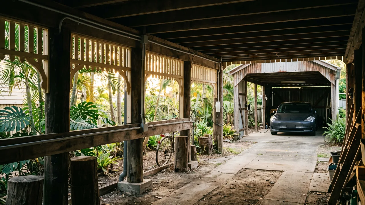 Installing an EV Charger in an Older Queenslander Home Is a Different Job in Newstead