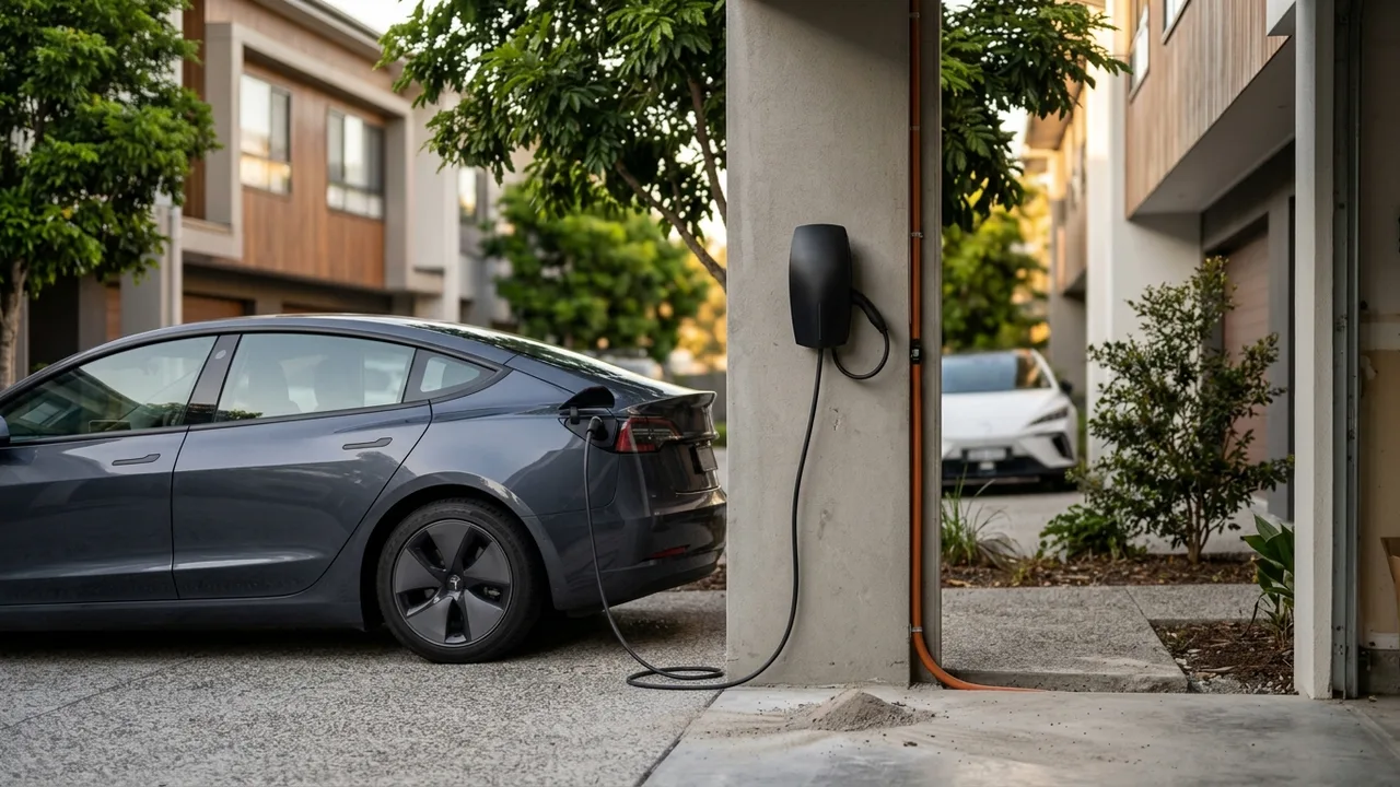 Brisbane ev charger installation context shot for "How Long Does a Home EV Charger Installation Take in Brisbane?"