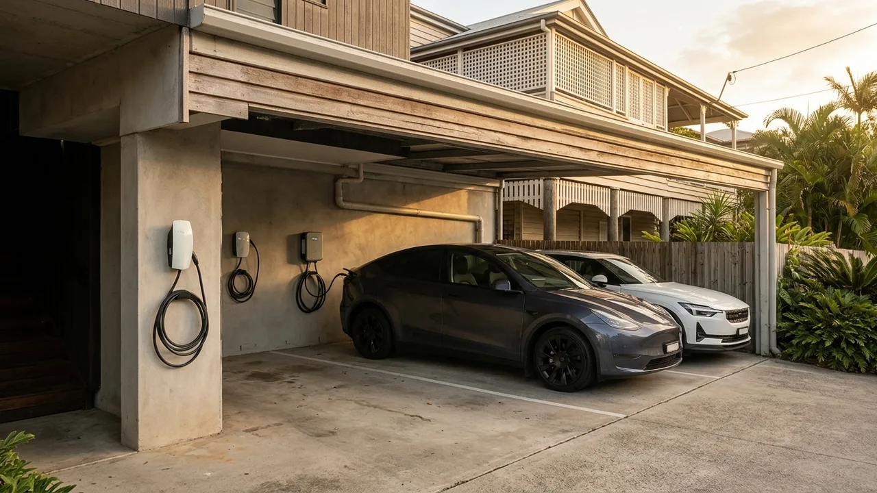 Brisbane ev charger installation context shot for "Can You Install an EV Charger in a Brisbane Rental Property?"