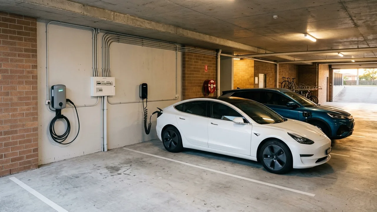 Brisbane ev charger installation context shot for "Is a Dedicated Level 2 Charger Worth It Over a Standard Powerpoint?"