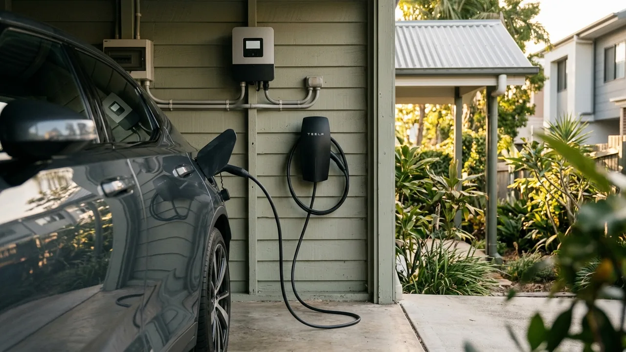 Brisbane ev charger installation detail relevant to "Does Pairing Solar With Your EV Charger Actually Save Money in Brisbane?"