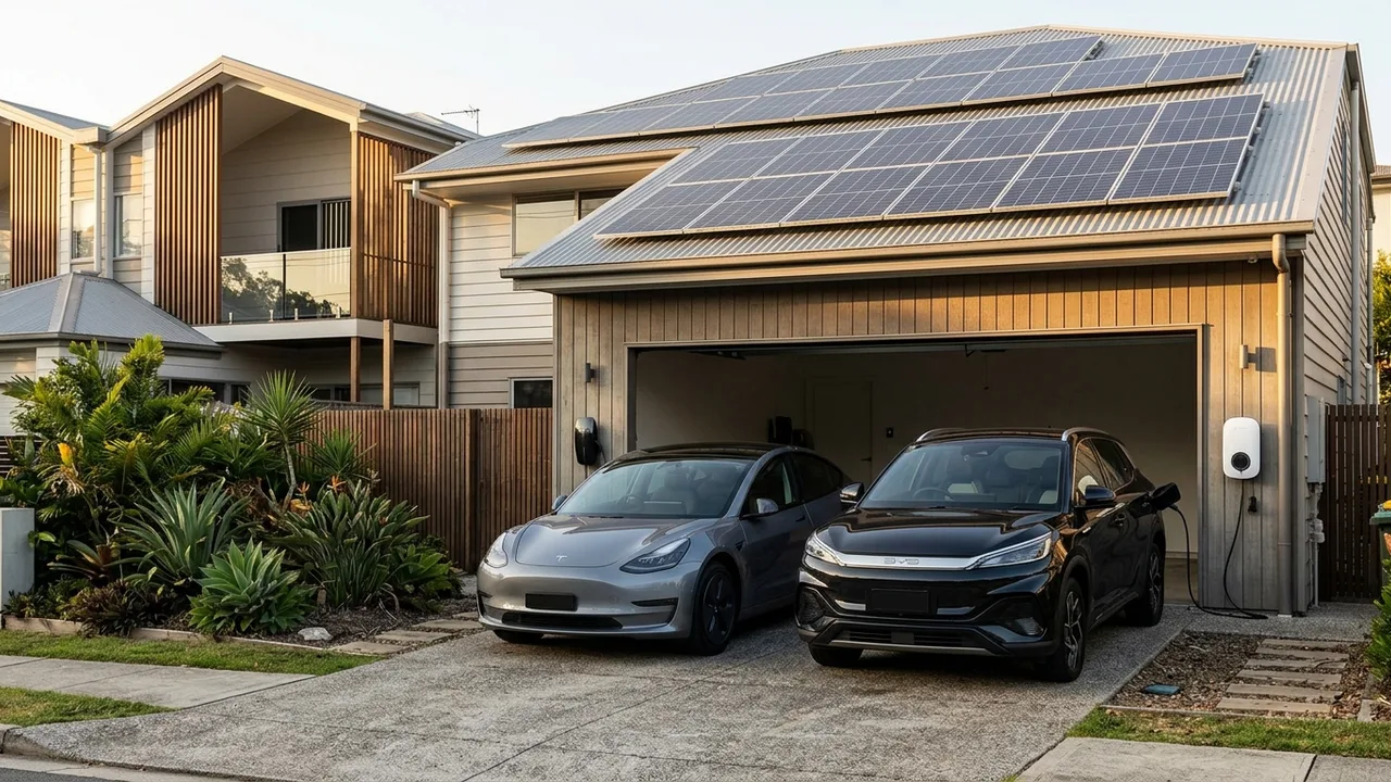 Brisbane ev charger installation context shot for "Does Pairing Solar with an EV Charger Actually Save Money in Brisbane?"