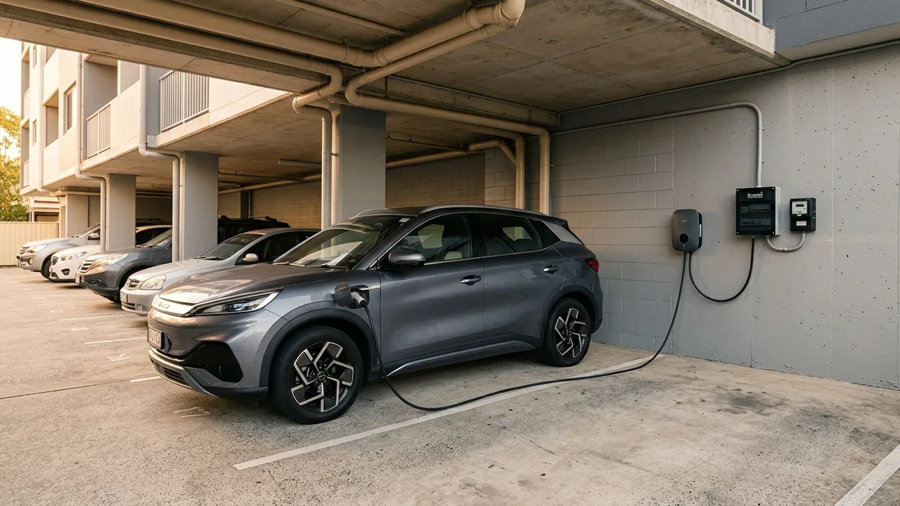Brisbane ev charger installation context shot for "Getting Body Corporate Approval for an EV Charger in Brisbane Is Harder Than It Looks"